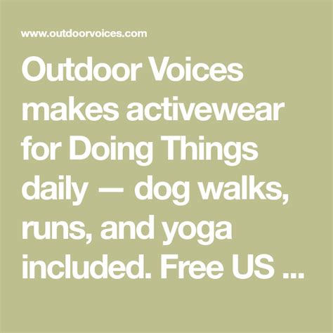 Outdoor voices returns. Things To Know About Outdoor voices returns. 